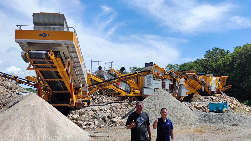 Mobile Stone Crusher Plant for River Stone